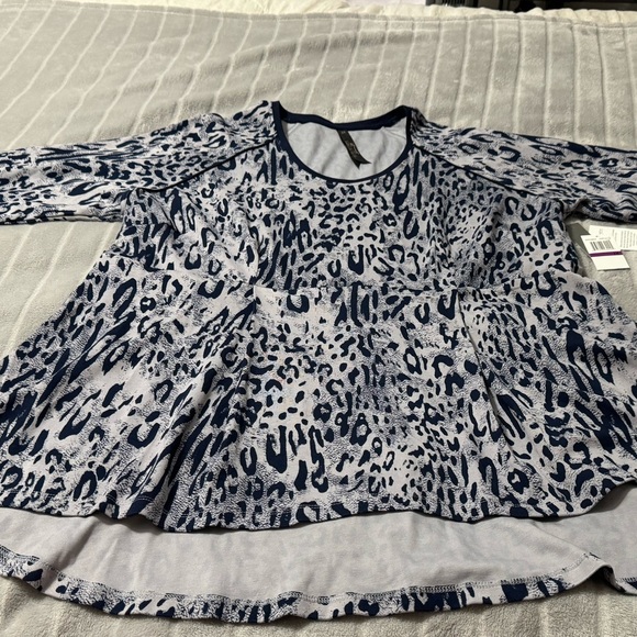 Melissa McCarthy Seven7 Tops - Melissa McCarthy Seven7 Womens Plus Animal Print High-Low Peplum Top Siz…